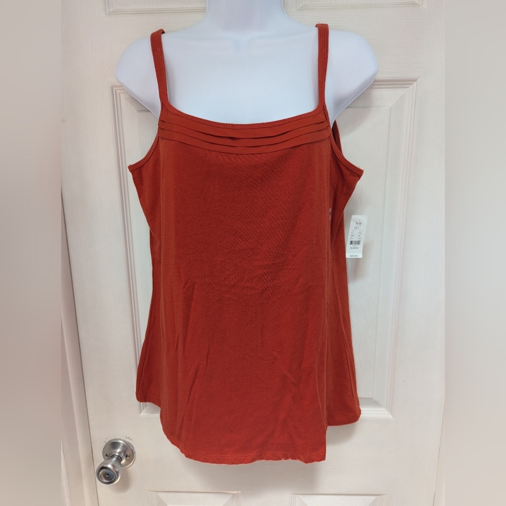New York & Company Rust Camisole Top